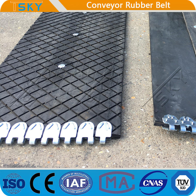Diamond Grooved Granulated Pattern Chevron Conveyor Rubber Belt