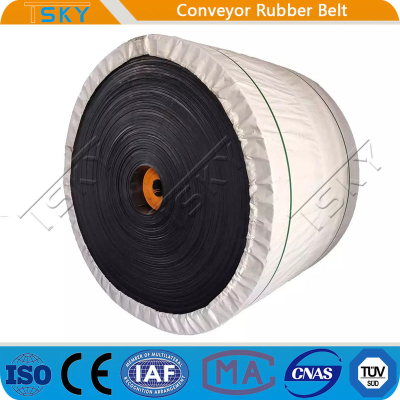 EP500/3 Polyester Cotton Canvas Rubber Conveyor Belt For Sand Mine Stone Crusher Coal