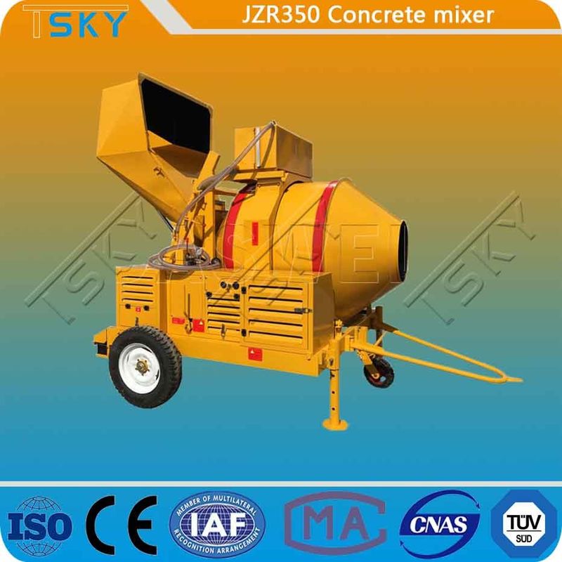 Water Cooling JZR 350 Diesel Electric Concrete Mixer